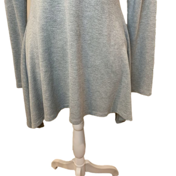 Karen Kane Soldi Grey, asymmetrical, Cowl Neck Long sleeve, Casual Tunic, XS - Picture 5 of 7